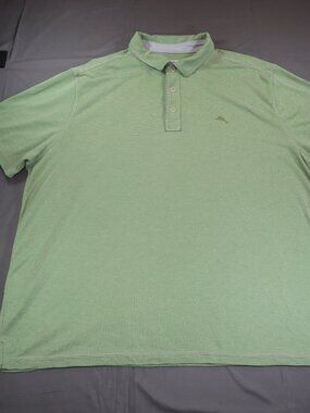 Tommy Bahama Men's XXL Green Polo Shirt Short Sleeve Casual Classic Fit